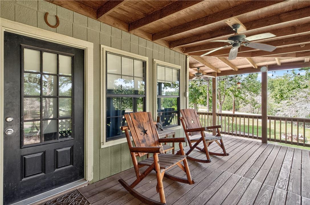 Image 3: Porch featuring a ceiling fan
