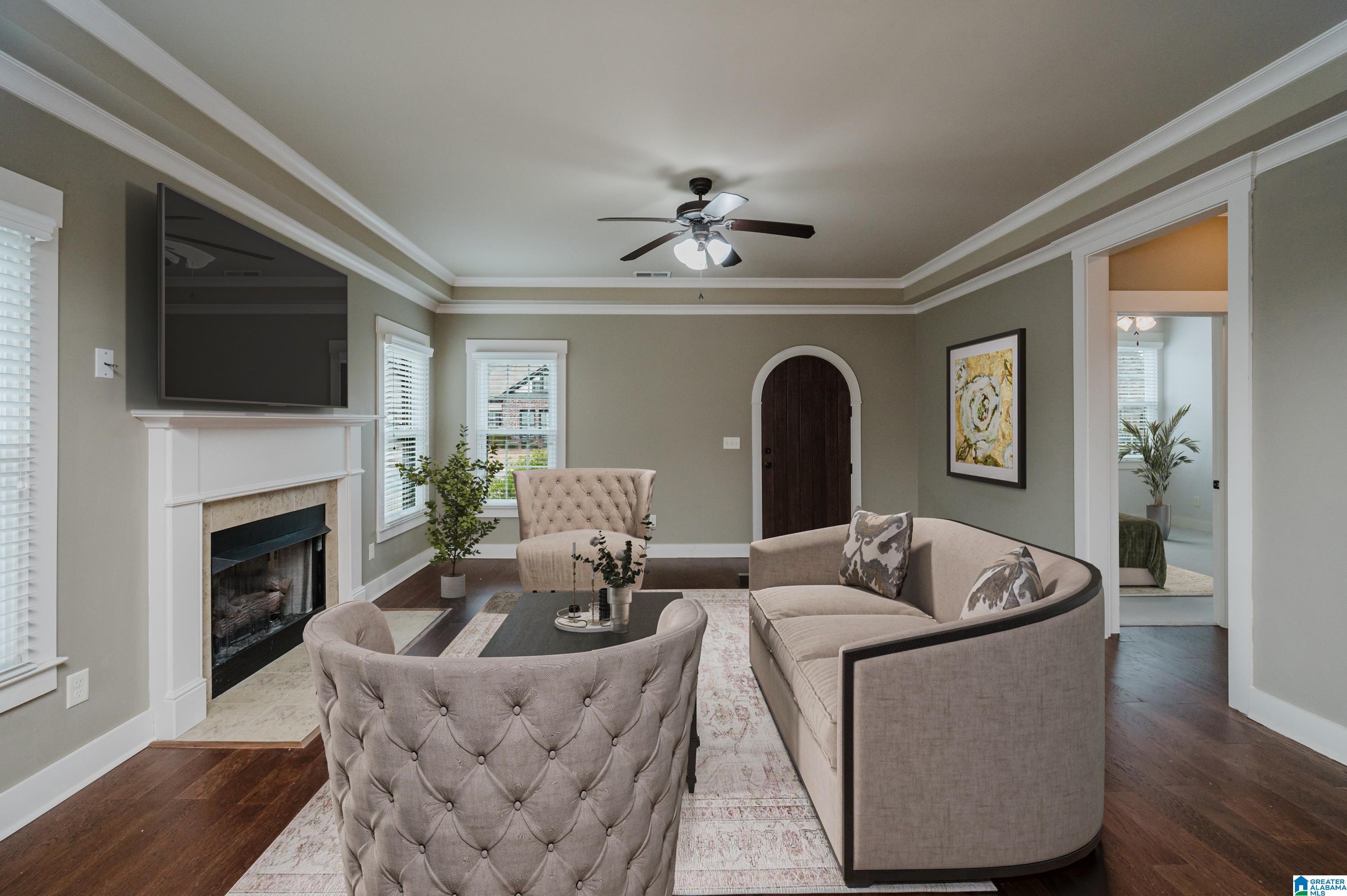 Image 2: Living room virtually staged