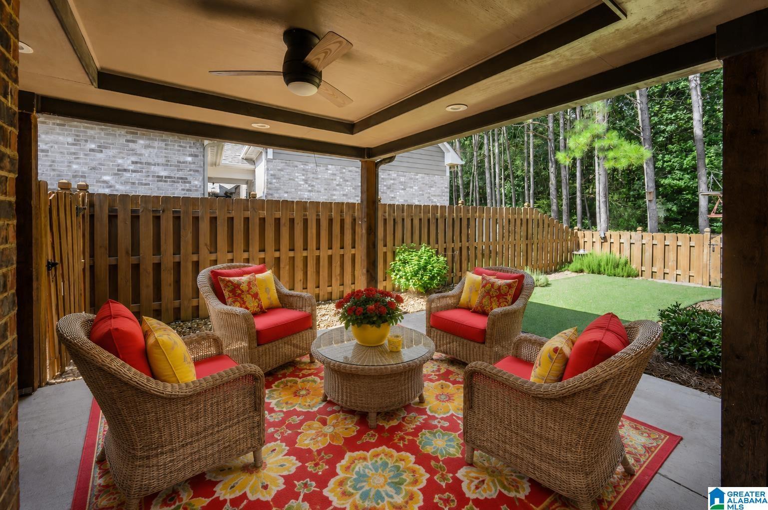 Image 4: Covered back patio - no neighbors