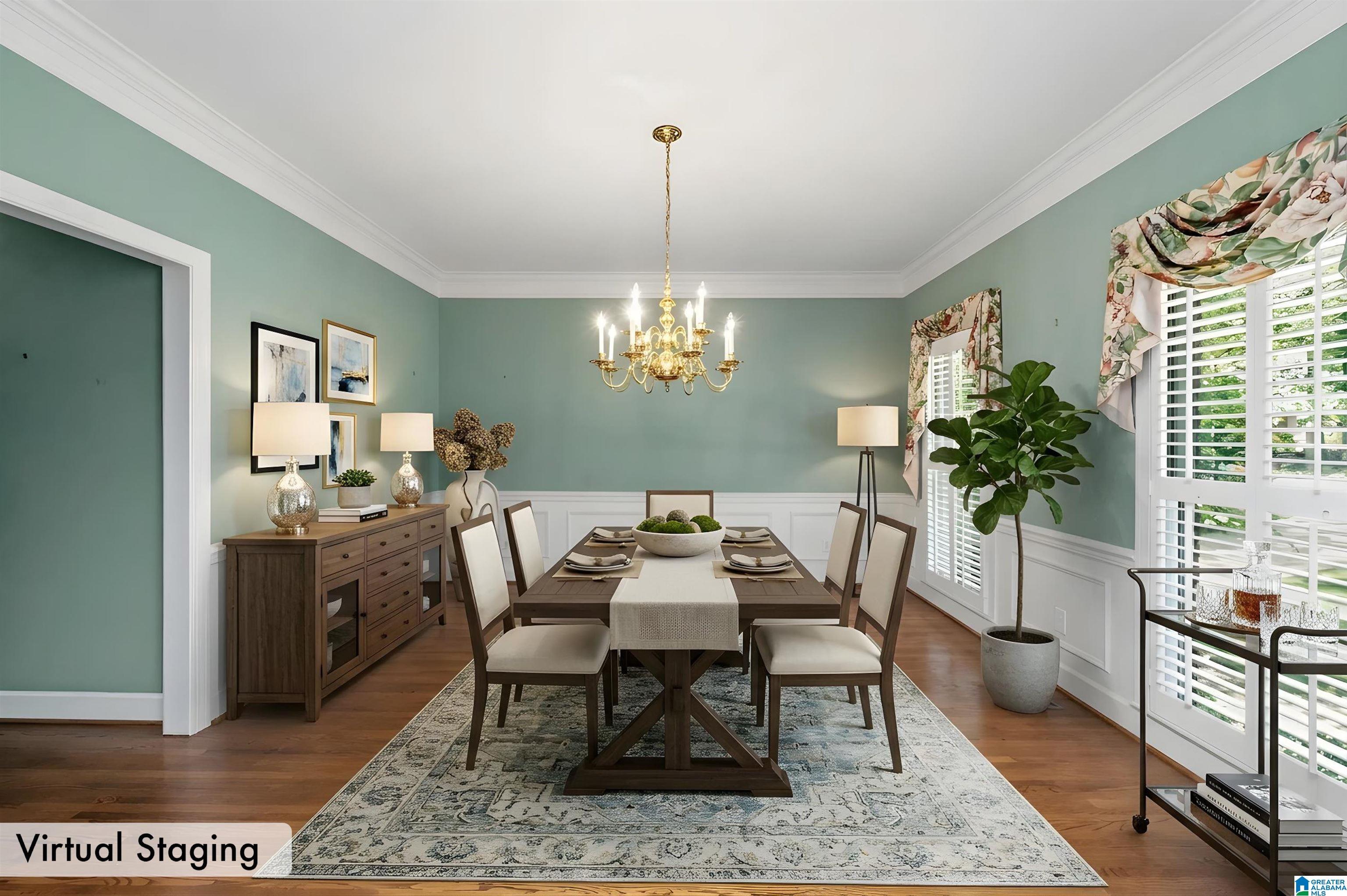 Image 3: Formal dining room - virtually staged