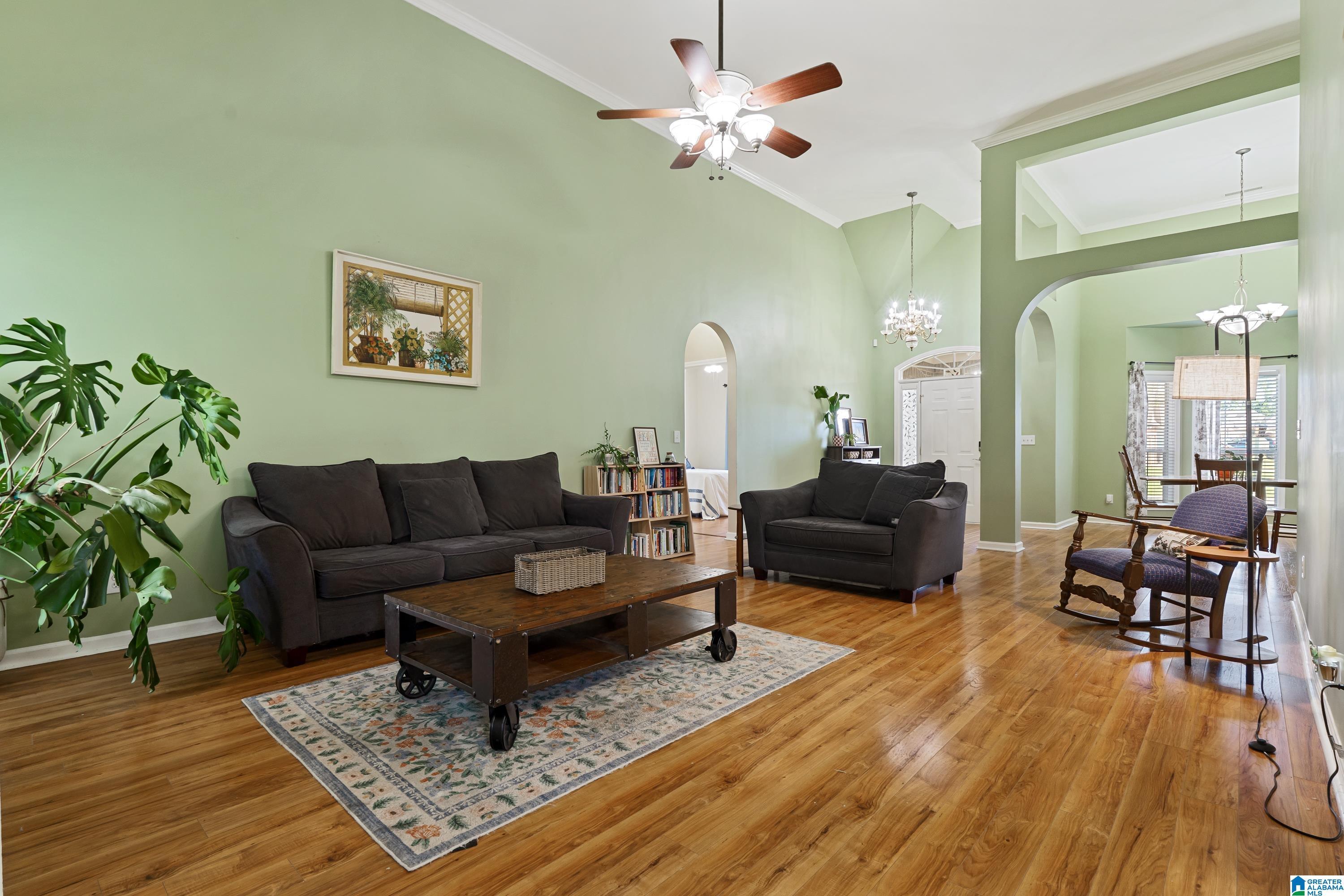 Image 4: Open Living | Fireplace | Dining Room