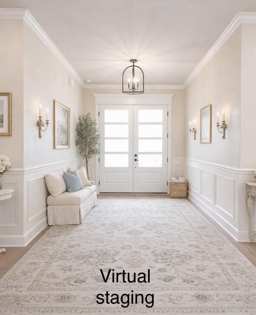 Image 1: virtually staged entryway