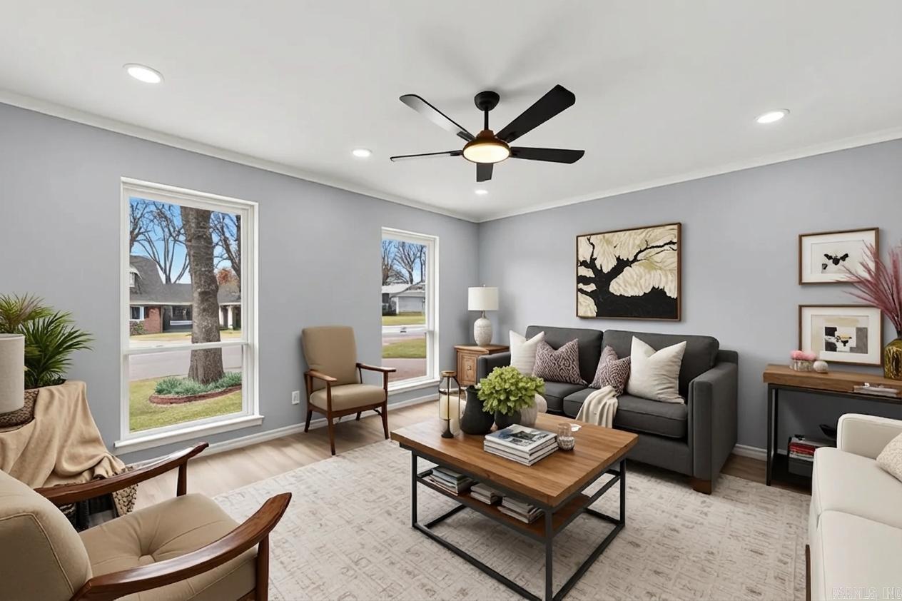 Image 2: Staged, Living Room