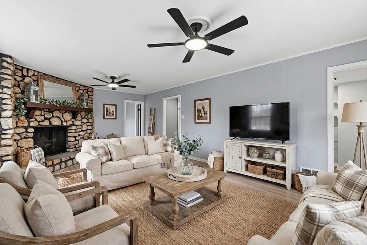 Image 3: Downstairs: Staged, Living Room