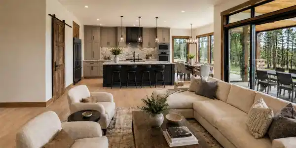 Image 4: Living Room to kitchen & dining