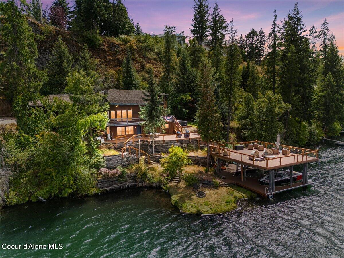 Image 1: 01-Aerial back of home twilight