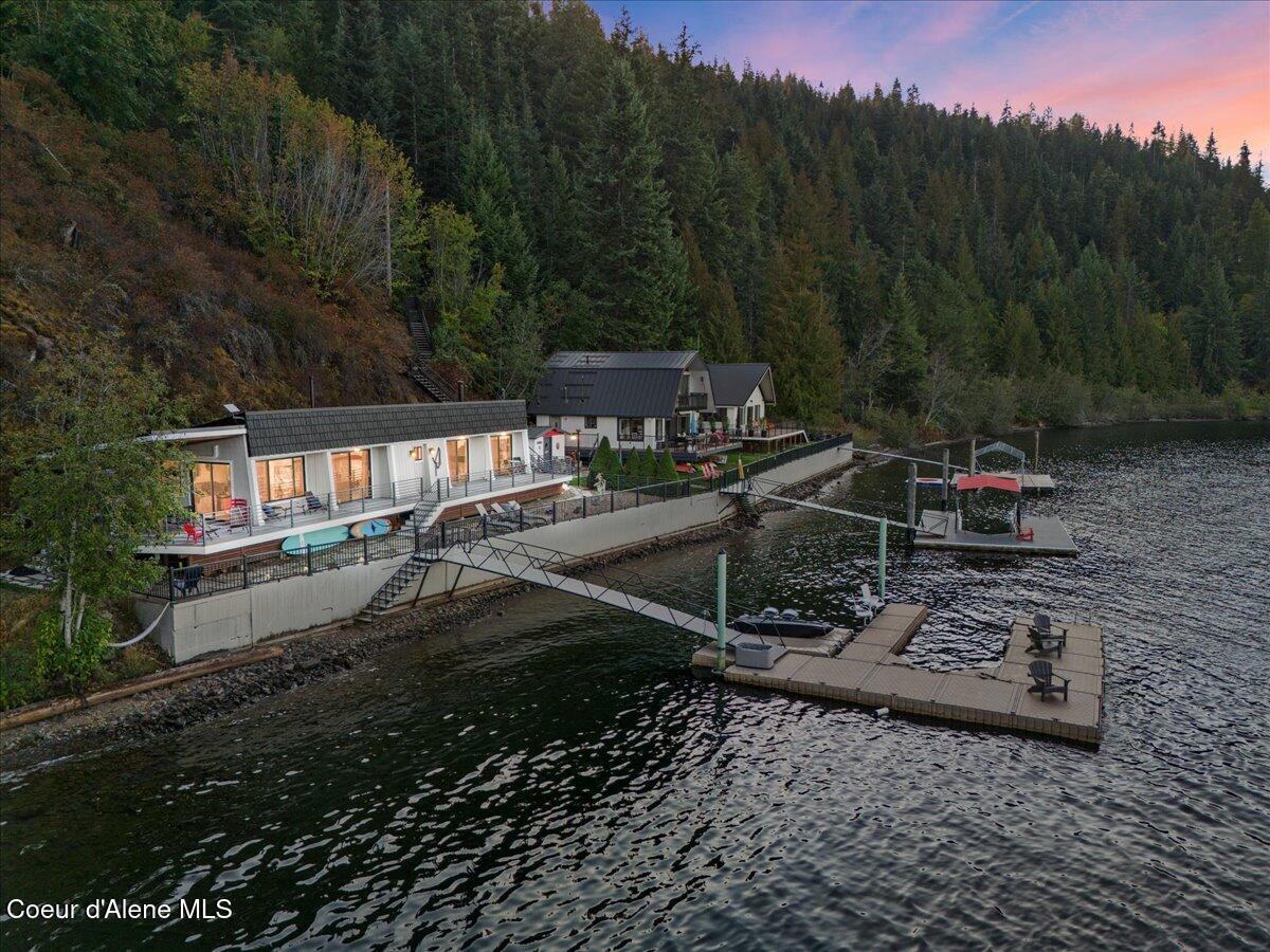 Image 1: 01-Aerial back of home twilight