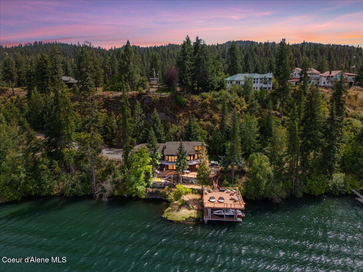 Image 2: 02-Aerial back of home twilight