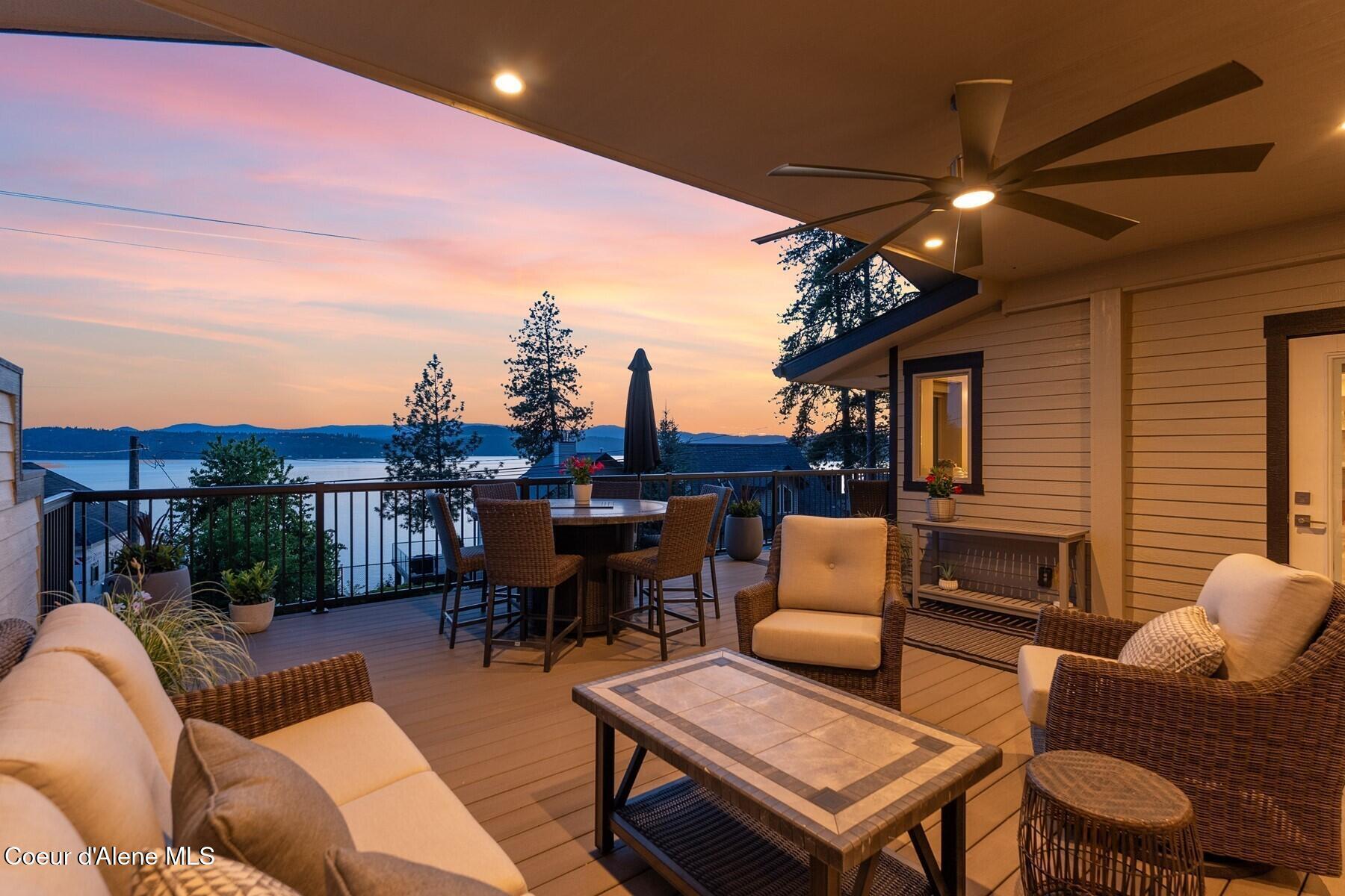 Image 3: Sunset on Covered Deck