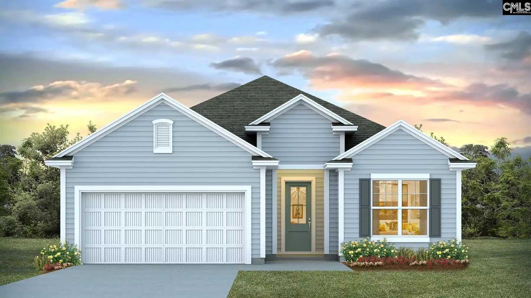 Image 0: *Rendering is based on true colors and features of the home, though they may vary slightly., Welcome to the Eaton at Shell Pointe!