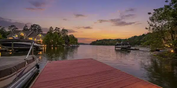 Image 1: Private Dock 10ft deep at end in summer