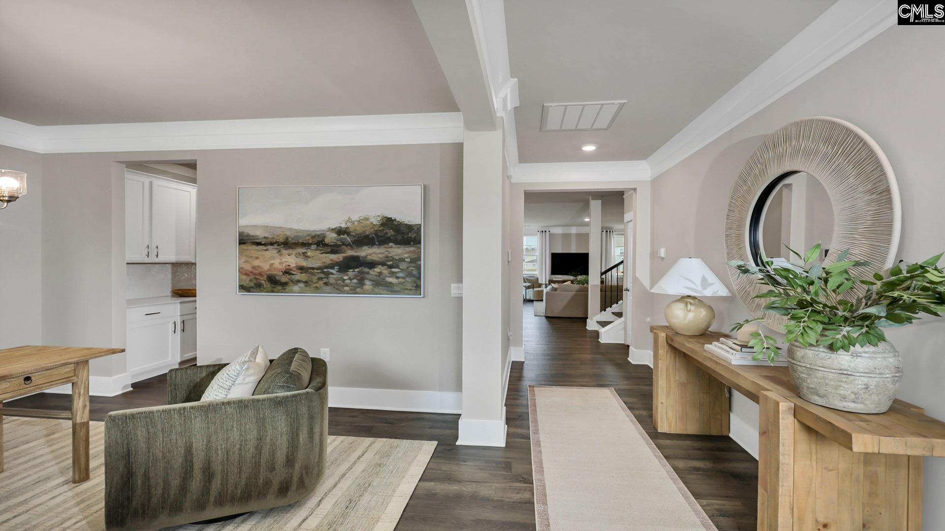 Image 2: View of foyer and flex space from front entrance