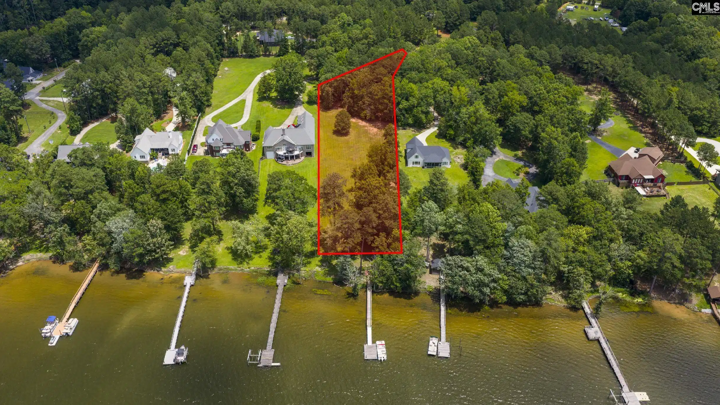 Image 0: Perimeter lines are approximate, Beautiful 1+ acre Build lot on Lake Murray
