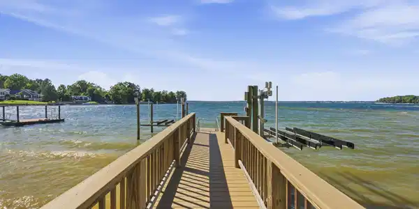 Image 3: Dock with boat lift, deep water access