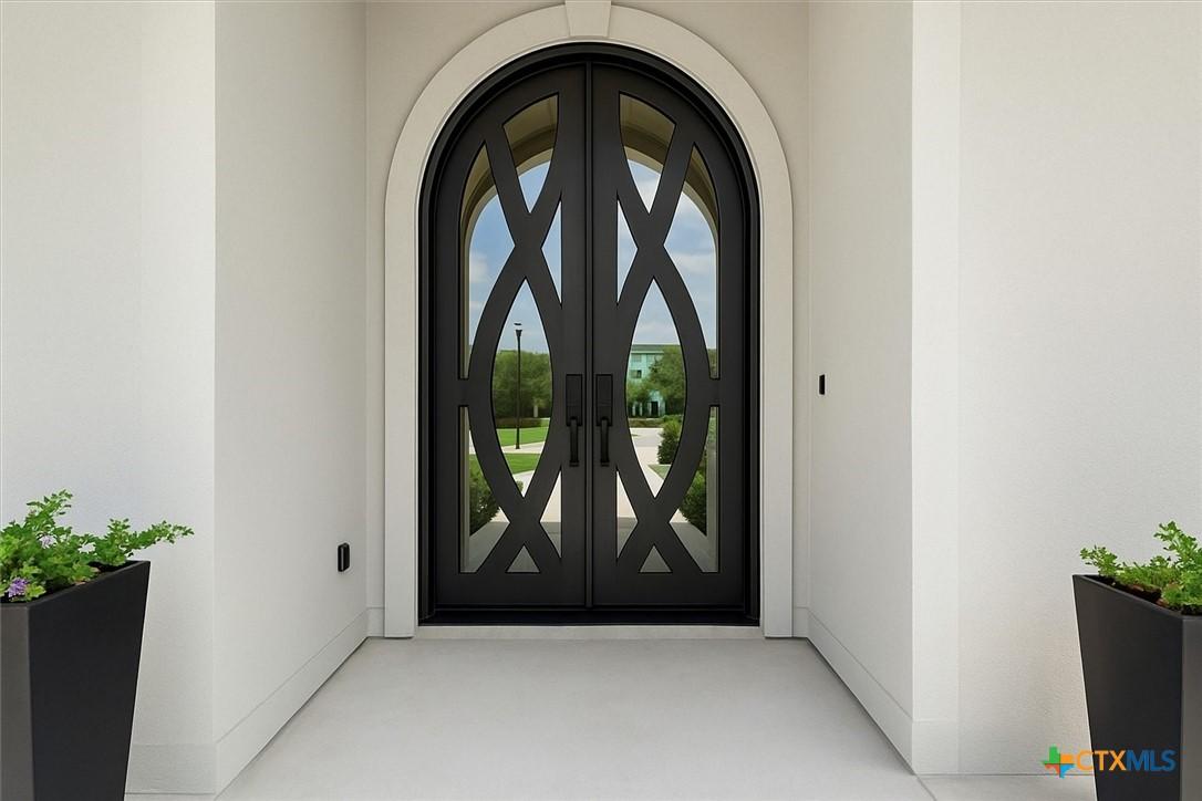 Image 4: Beautiful large iron front door