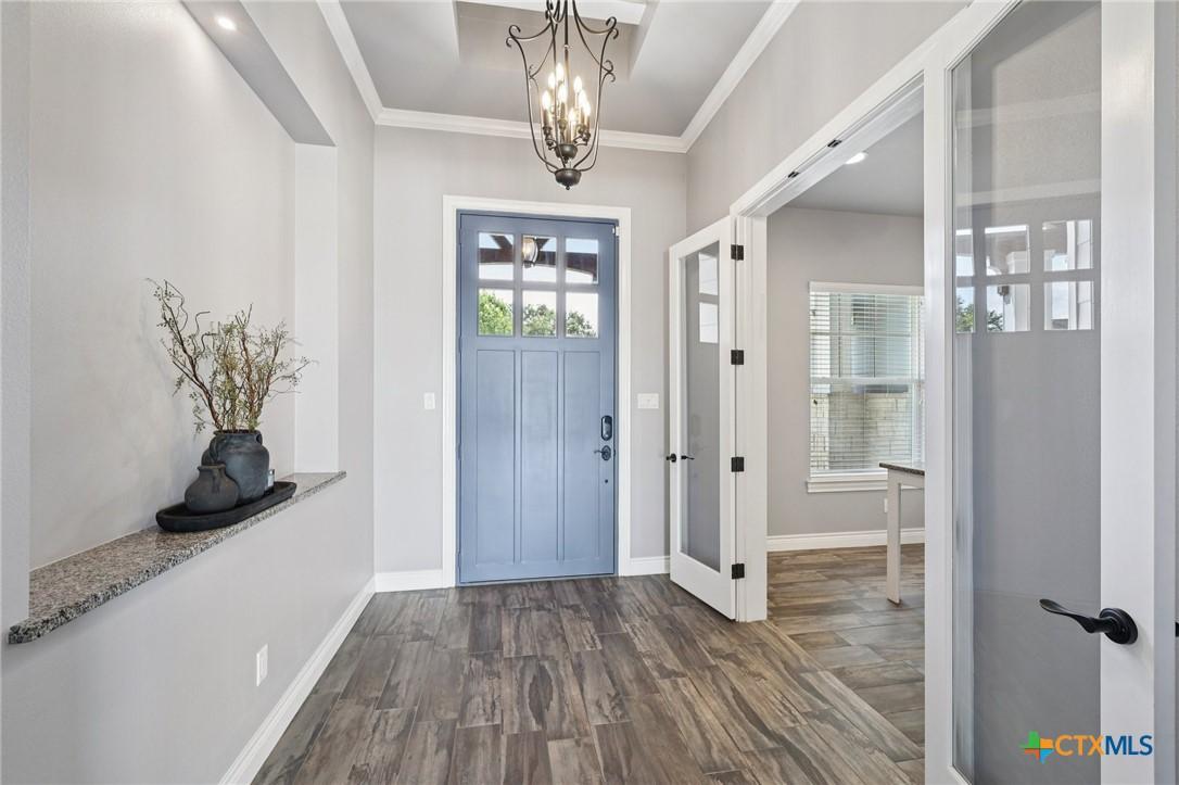 Image 4: Massive custom door at entry.