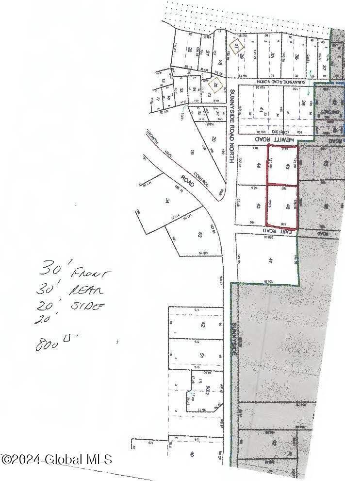 Image 2: Hewitt and East st lots map