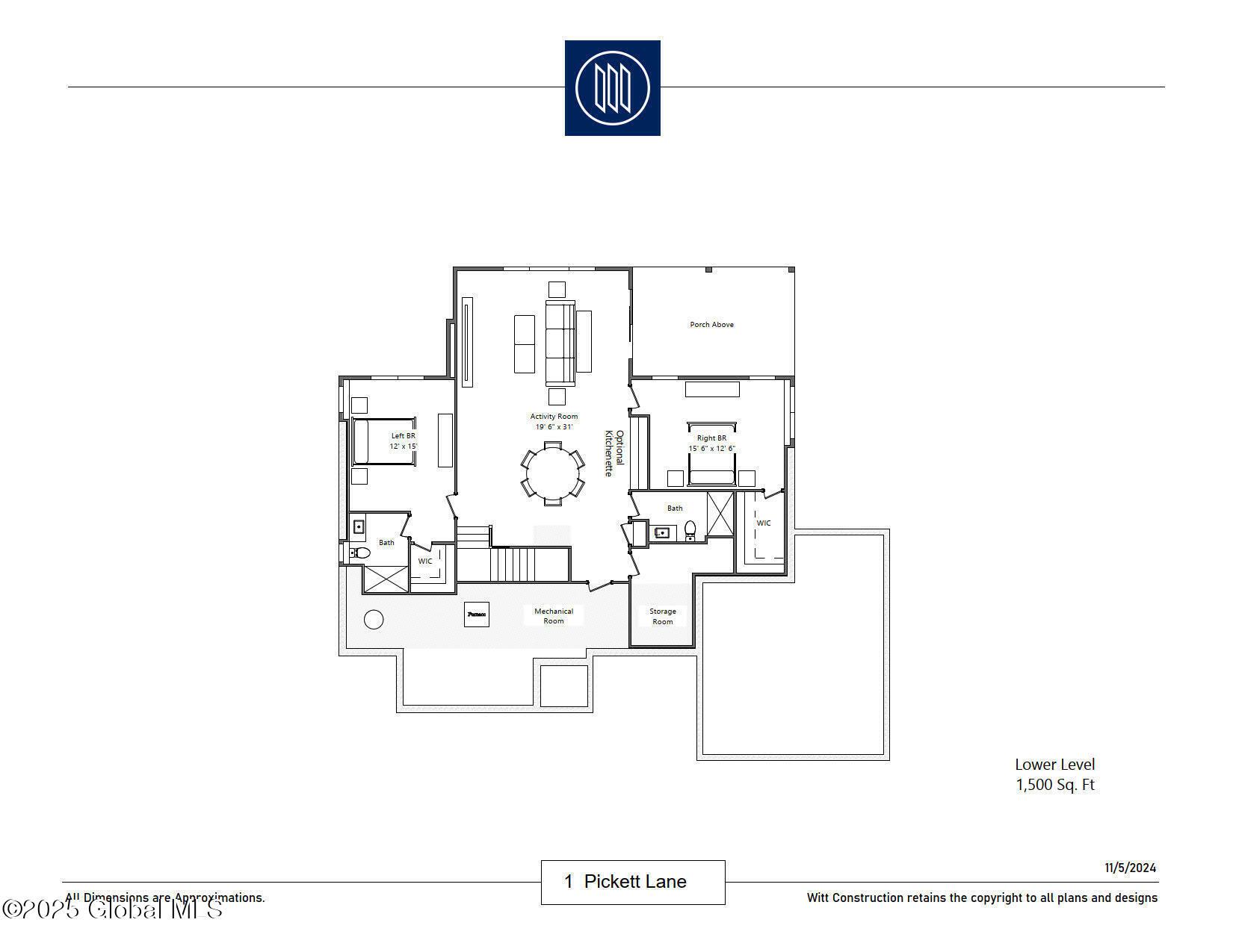 Image 3: 1 Pickett Lane - Marketing Floorplans an
