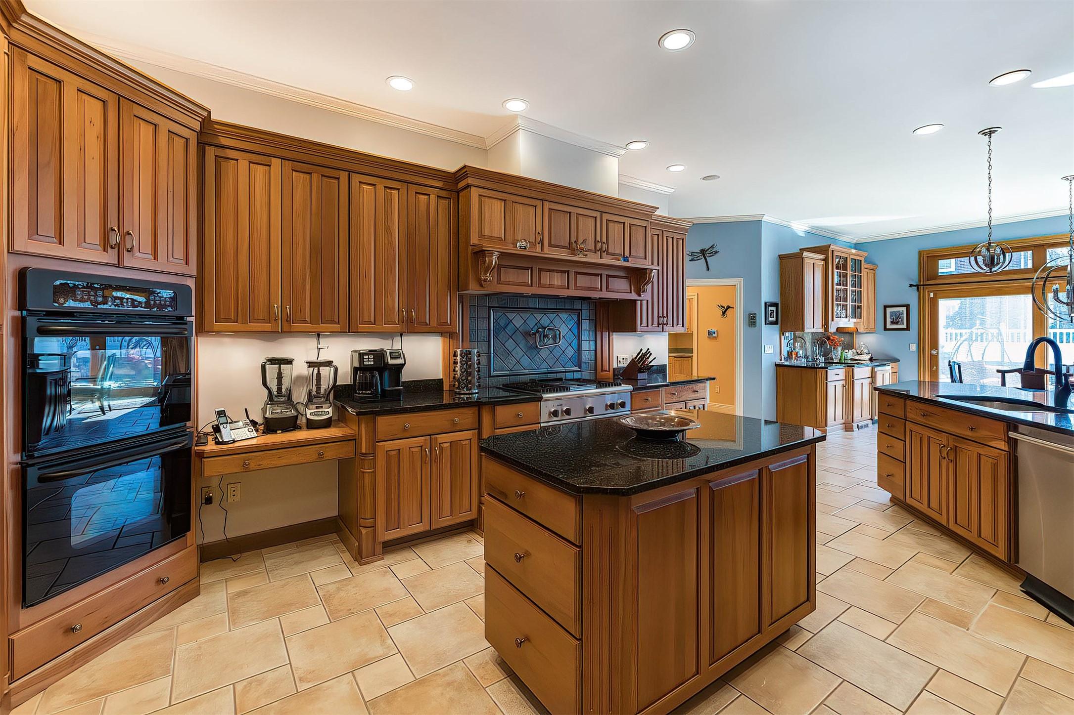 Image 3: Gourmet Kitchen with Double Ovens, Granite Counter