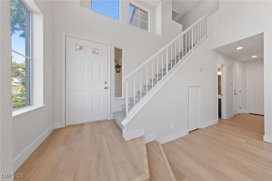 Image 2: Foyer featuring light wood-style flooring and a hi