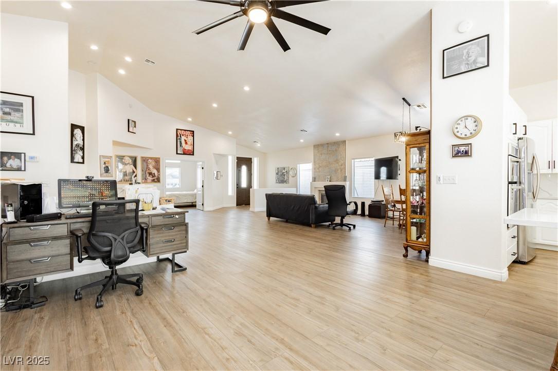Image 4: Office area featuring recessed lighting, a ceiling