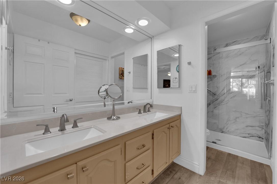 Image 3: Primary Bathroom Downstairs with New Kohler Shower