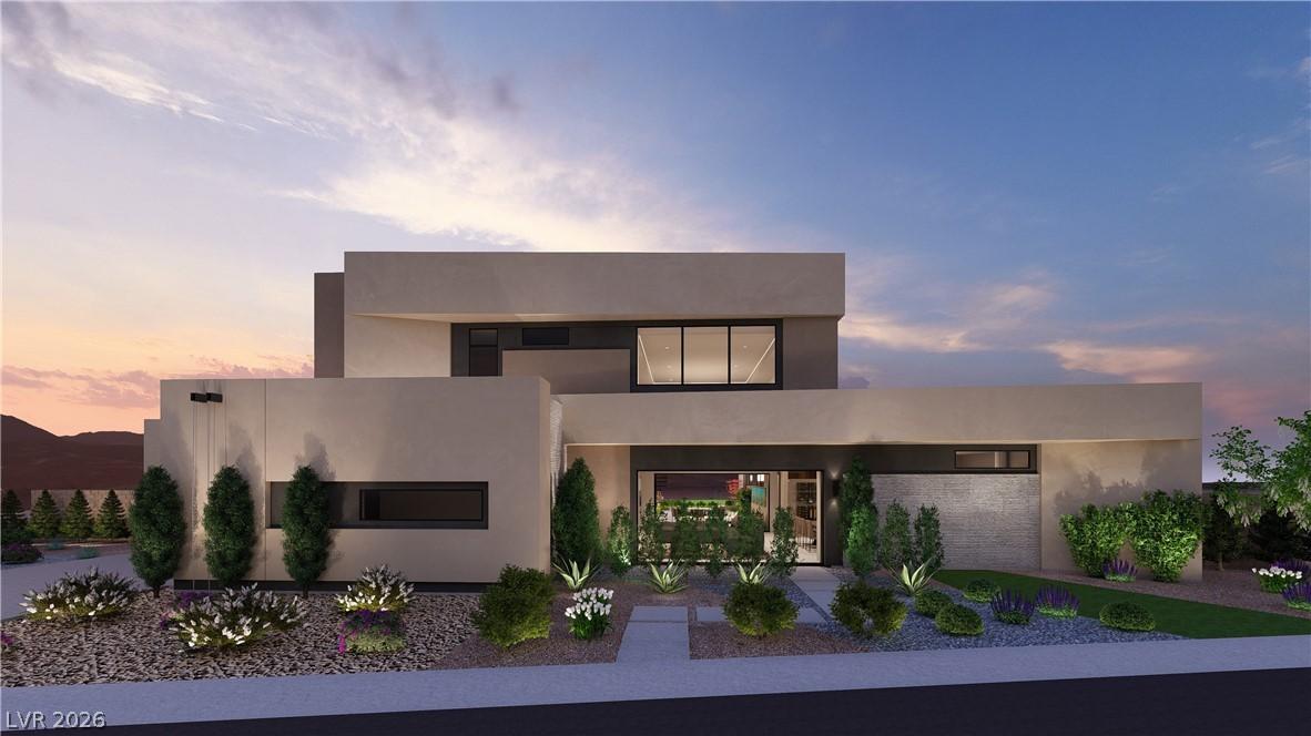 Image 1: Modern desert architecture with clean lines and el