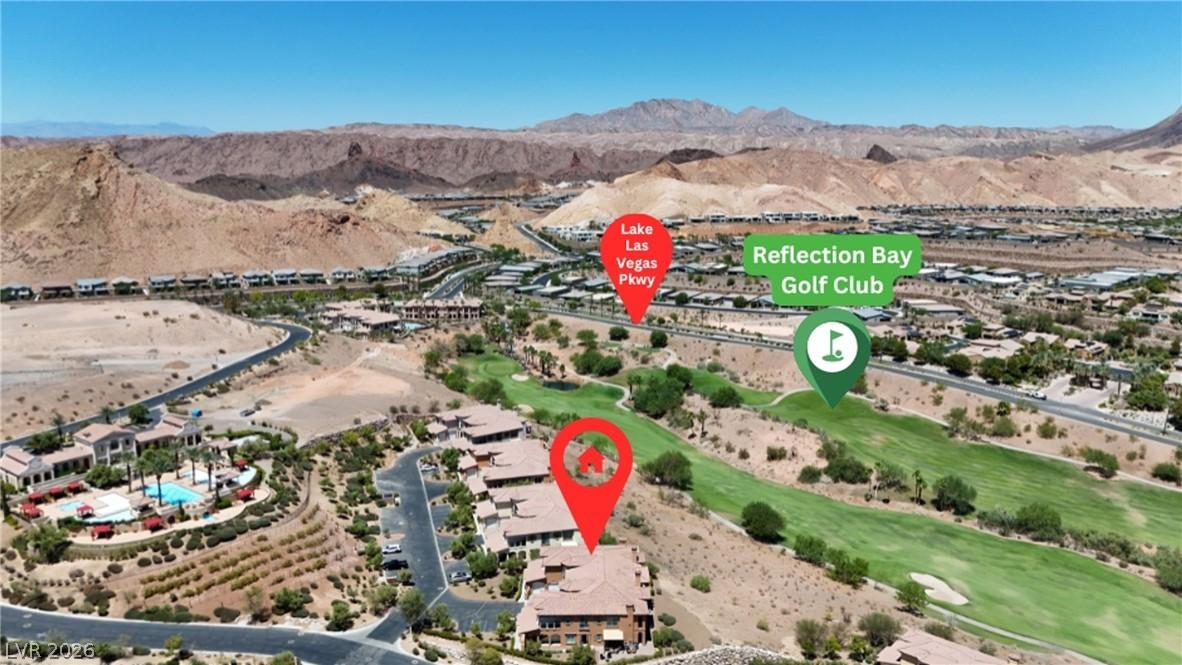 Image 4: An aerial perspective showcases a desert community