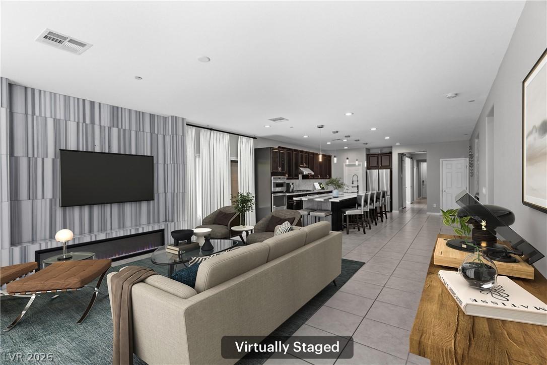 Image 3: Virtually Staged, This open-concept great room and