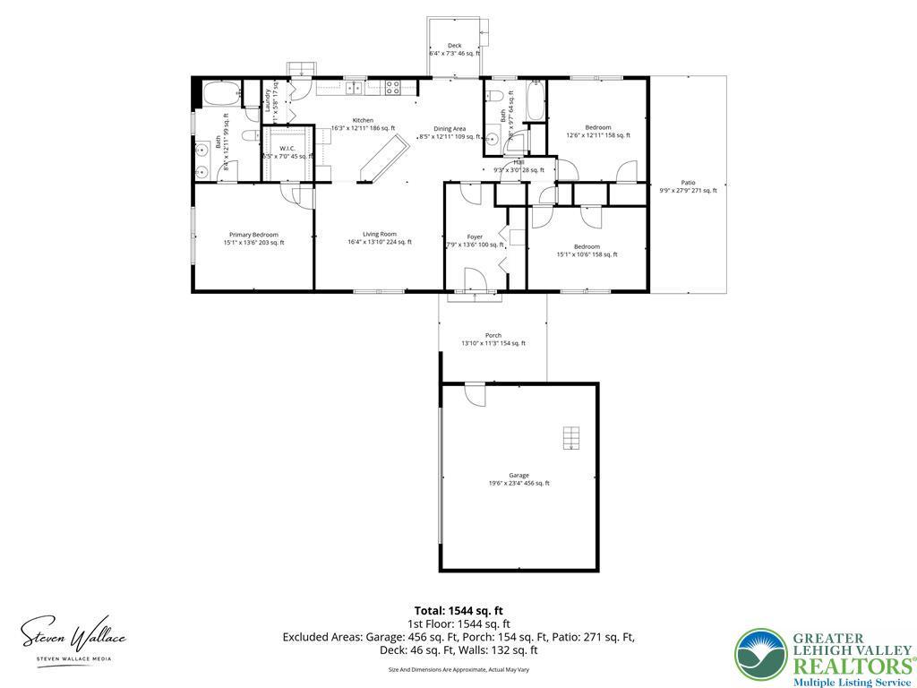 Image 2: Floor Plan w/ Detached Garage