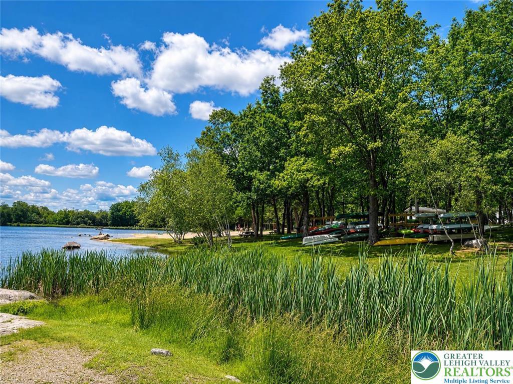 Image 3: Lush greenery surrounds a serene lakeside, offerin