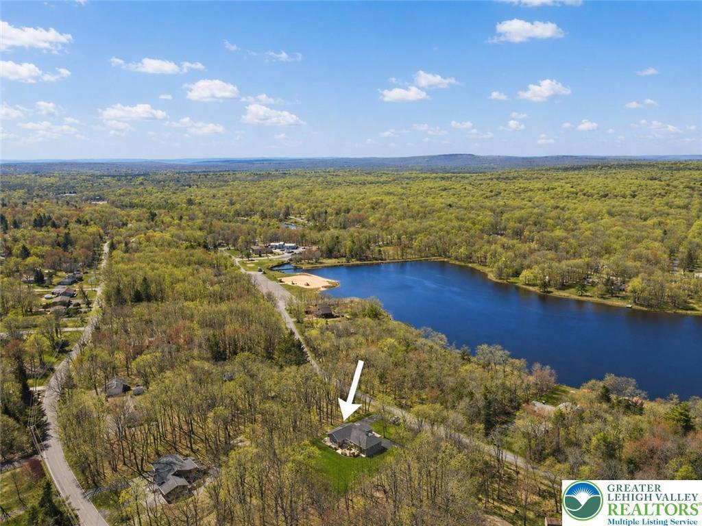 Image 3: This aerial view showcases a residence nestled ami