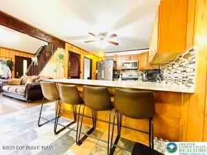 Image 3: Kitchen island with extra seating