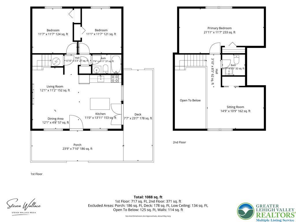 Image 2: A comprehensive floor plan detailing two levels, h