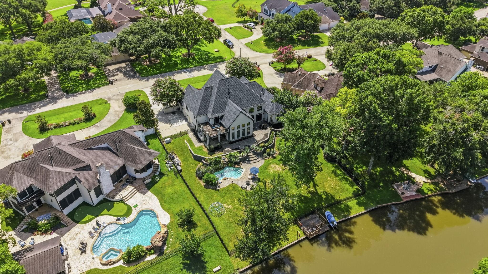 Image 3: Bird's-eye view showcasing the home's exceptional