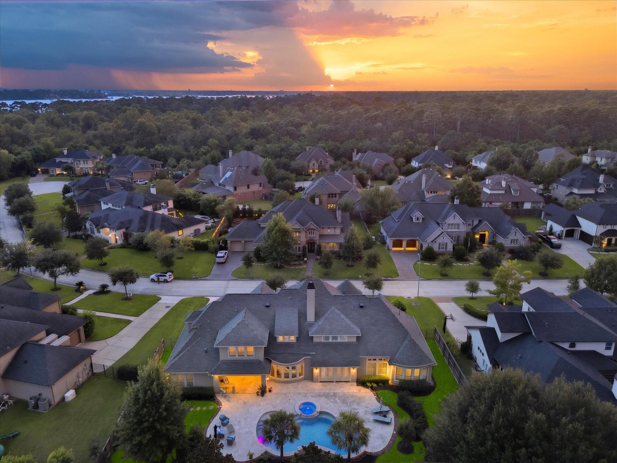 Image 1: Incredible sunset views at the Estate home