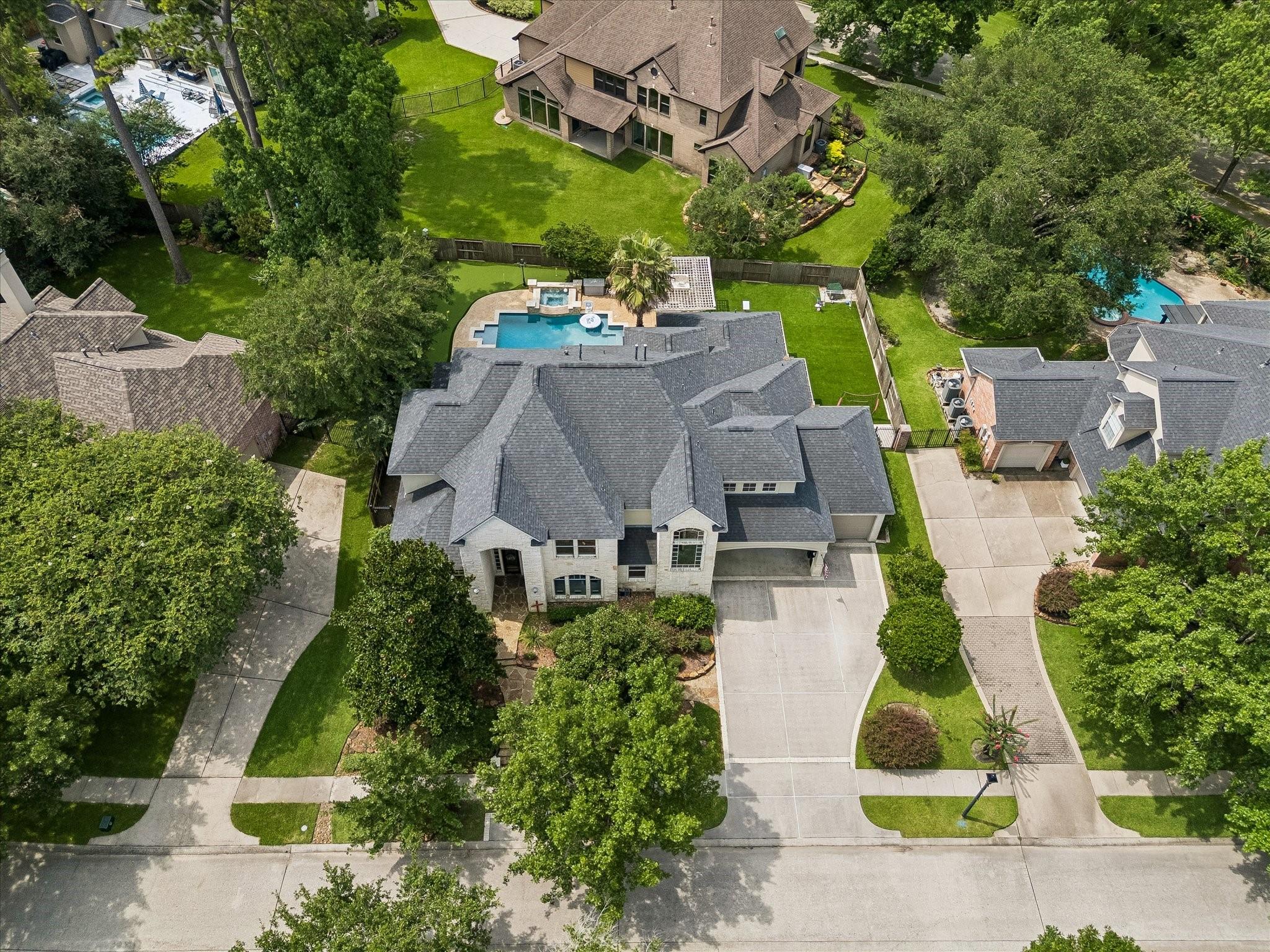 Image 3: Aerial view showcasing the beautifully designed ba