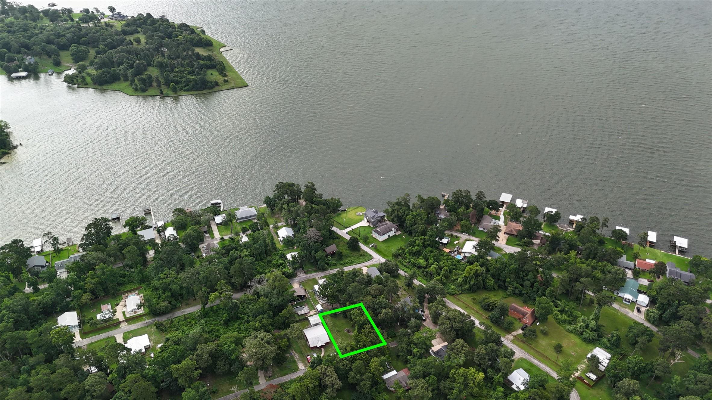 Image 1: Aerial view of your lots in relation to the lake a