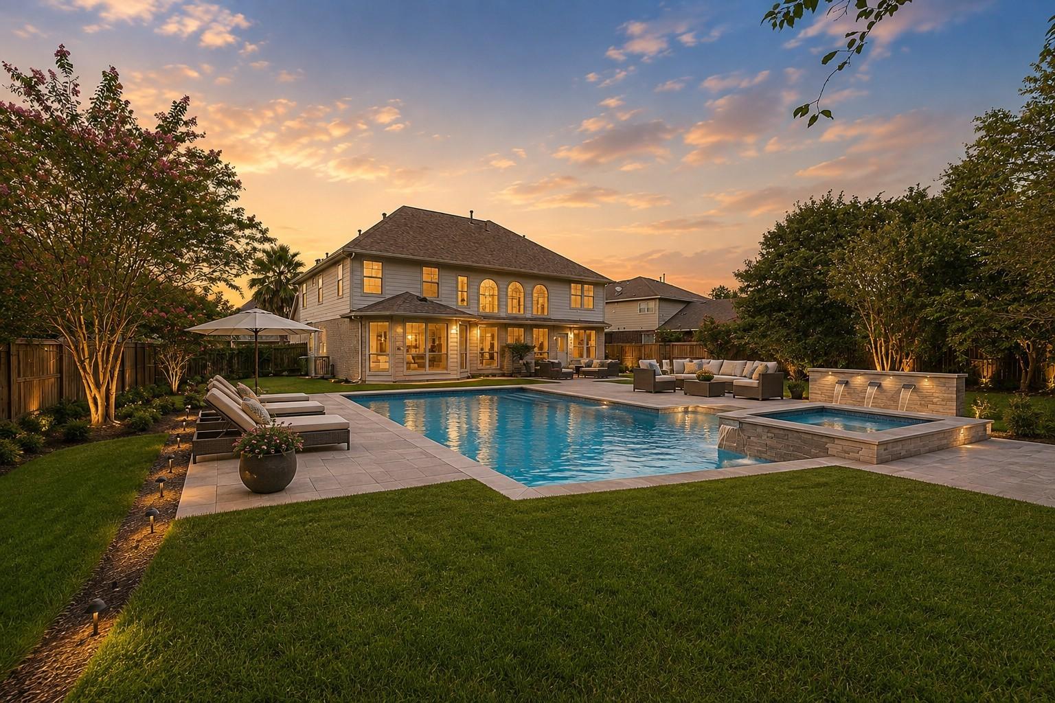 Image 3: Pool not included, virtual rendiering of pool give