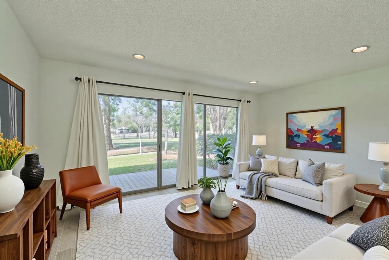 Image 3: Virtually Staged living room.  Maximize your golf
