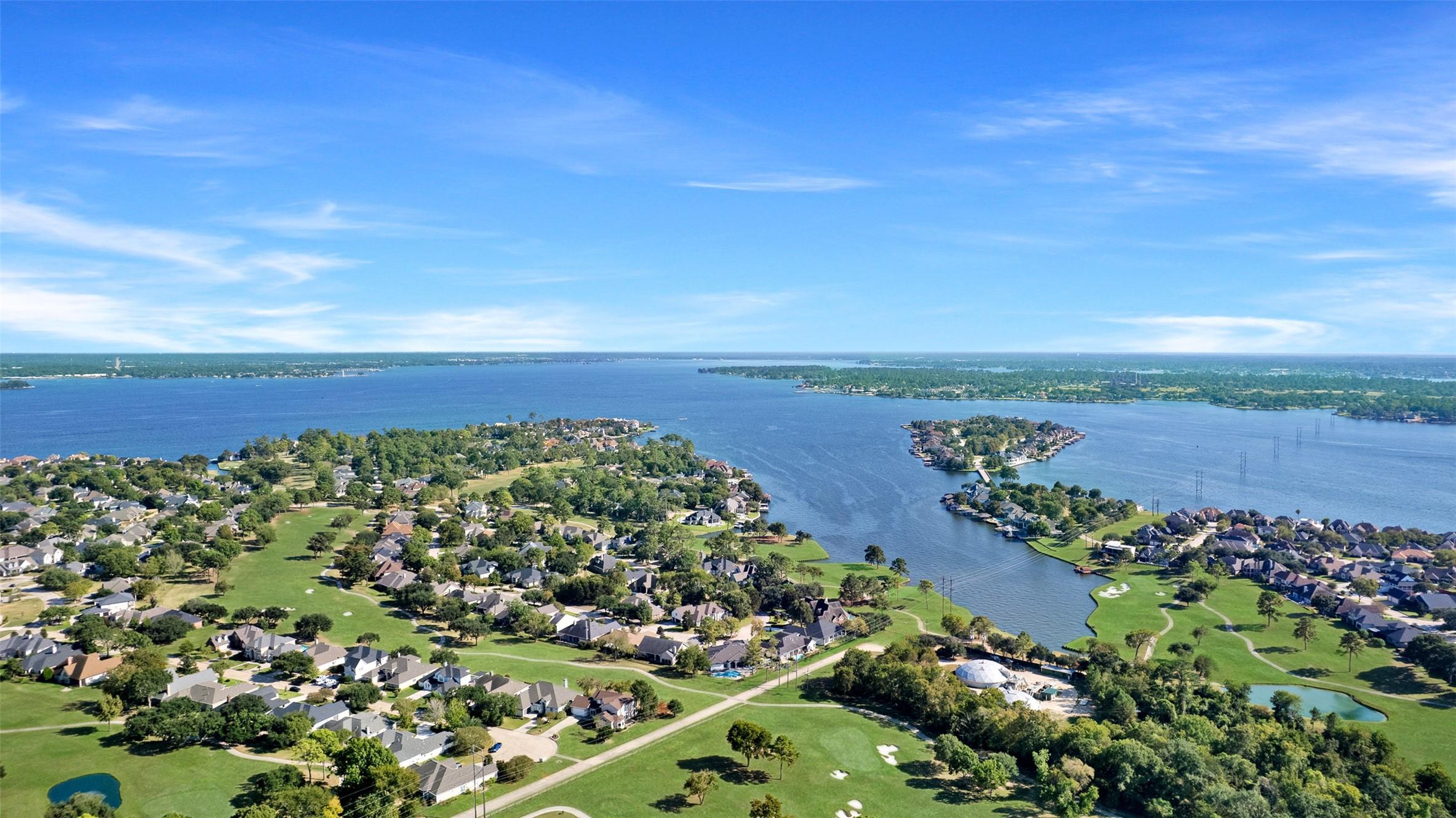 Image 1: Aerial view from about 12 Monterrey. Lake Conroe i