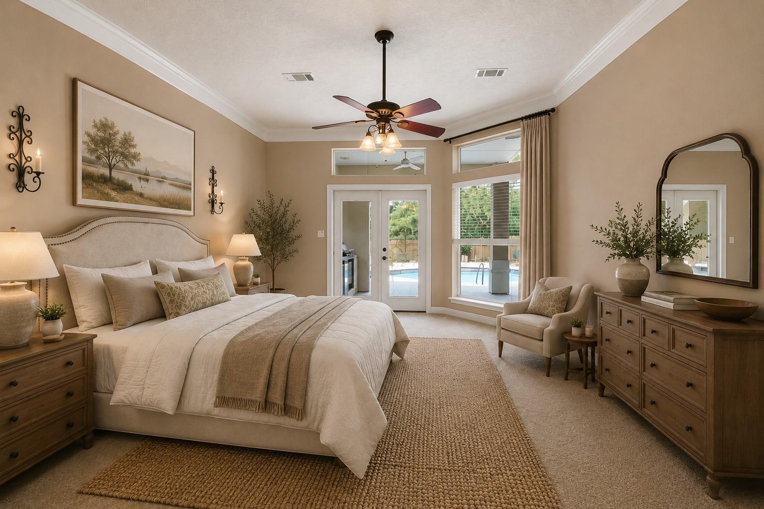 Image 4: Spacious private primary retreat offers beautiful