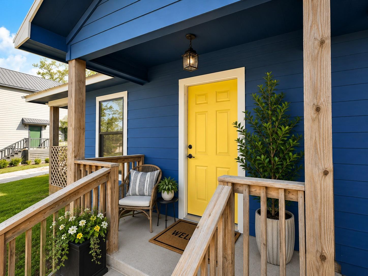 Image 2: Inviting front porch with charming curb appeal