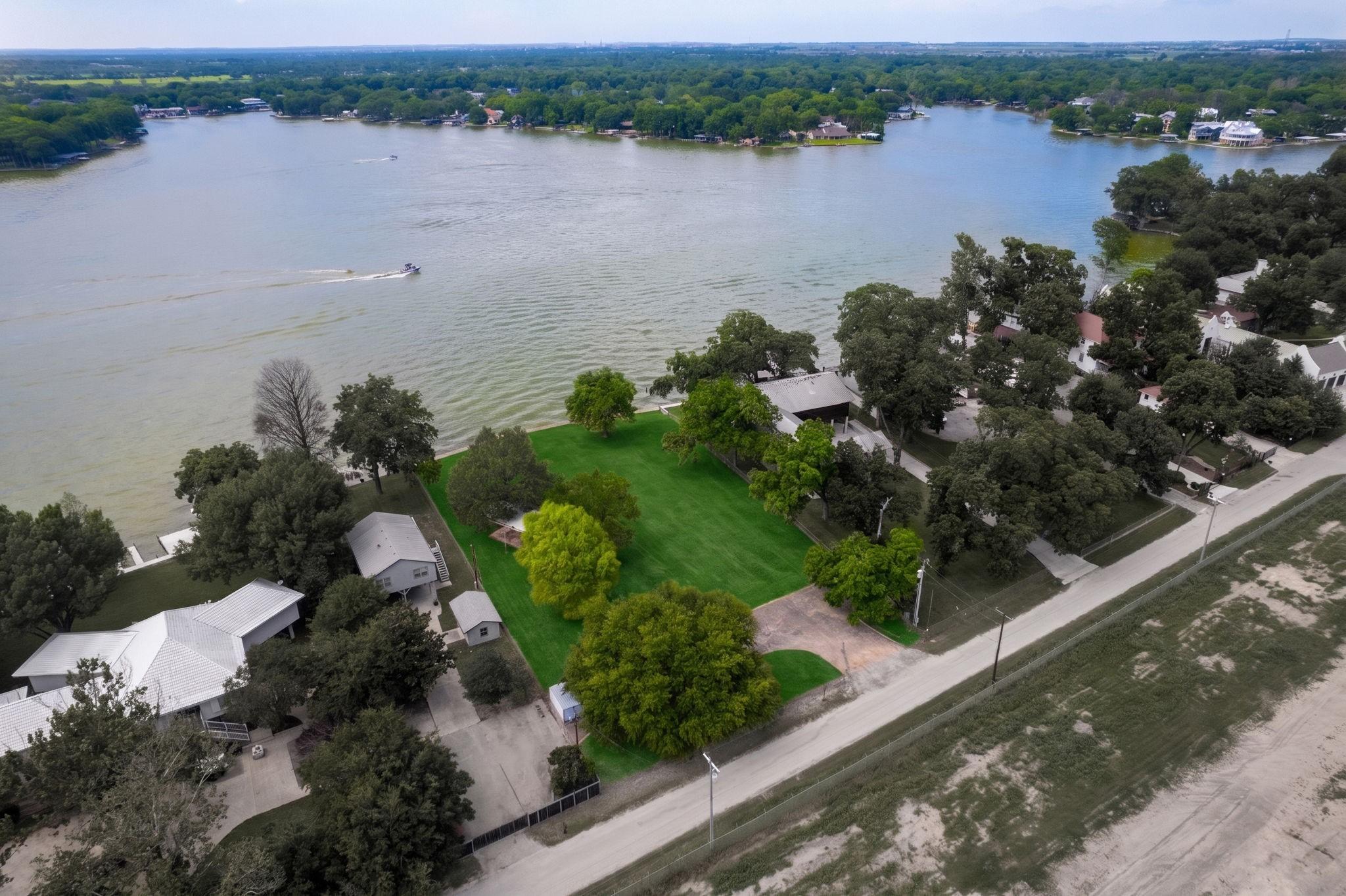 Image 3: Aerial view of incredible location on Lake McQueen
