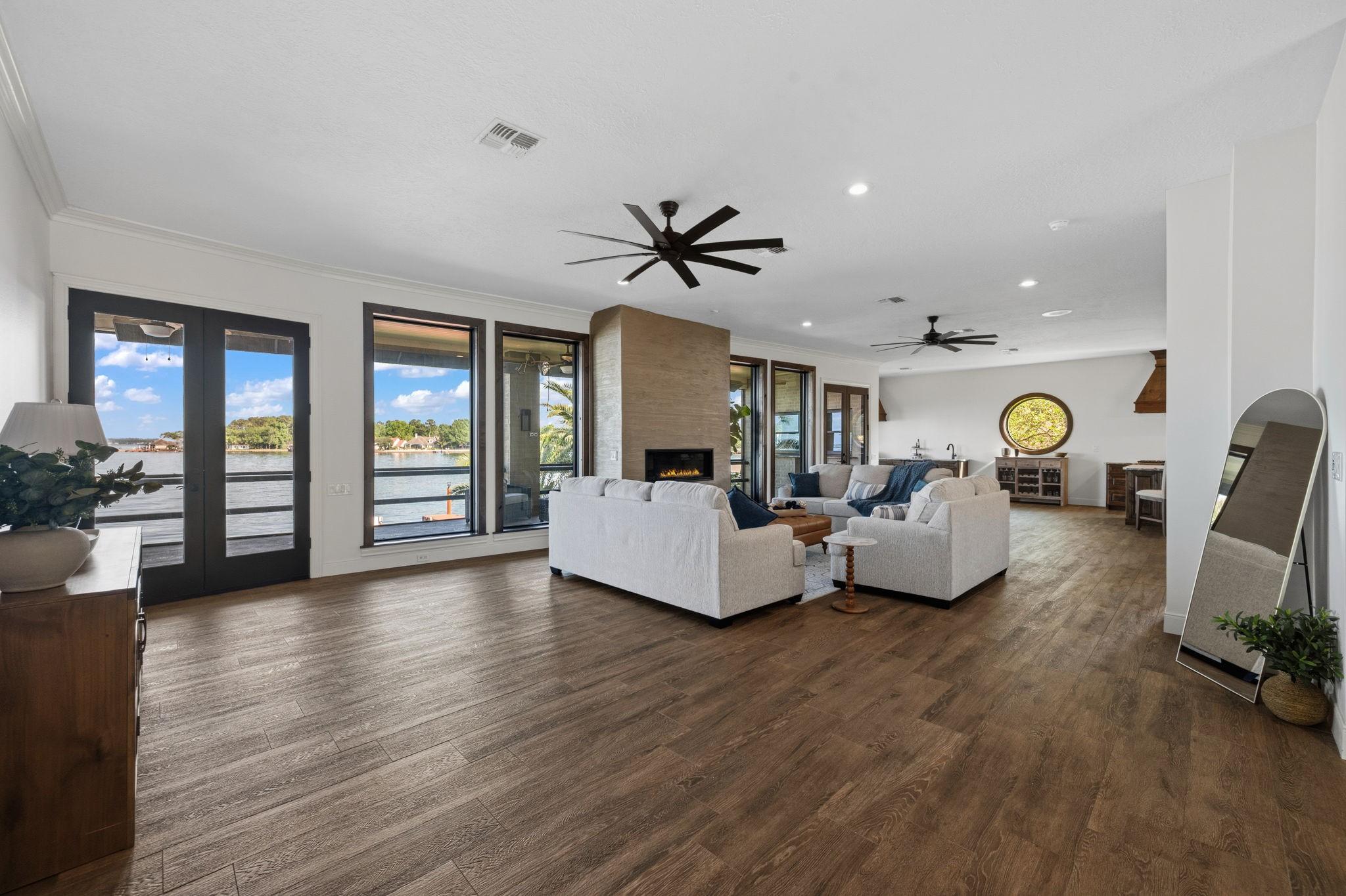 Image 3: Second level open concept living space featuring c