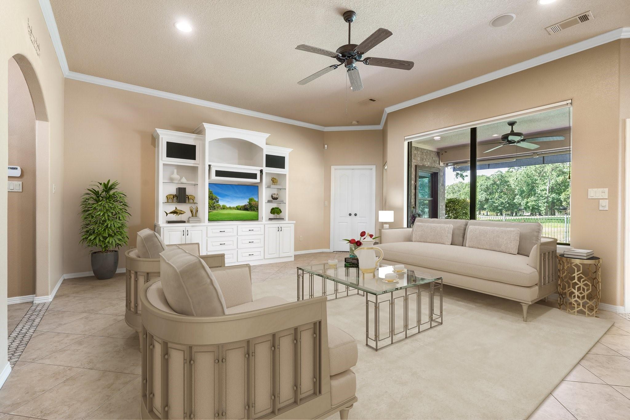 Image 2: Virtually staged Family room helps you feel the sp