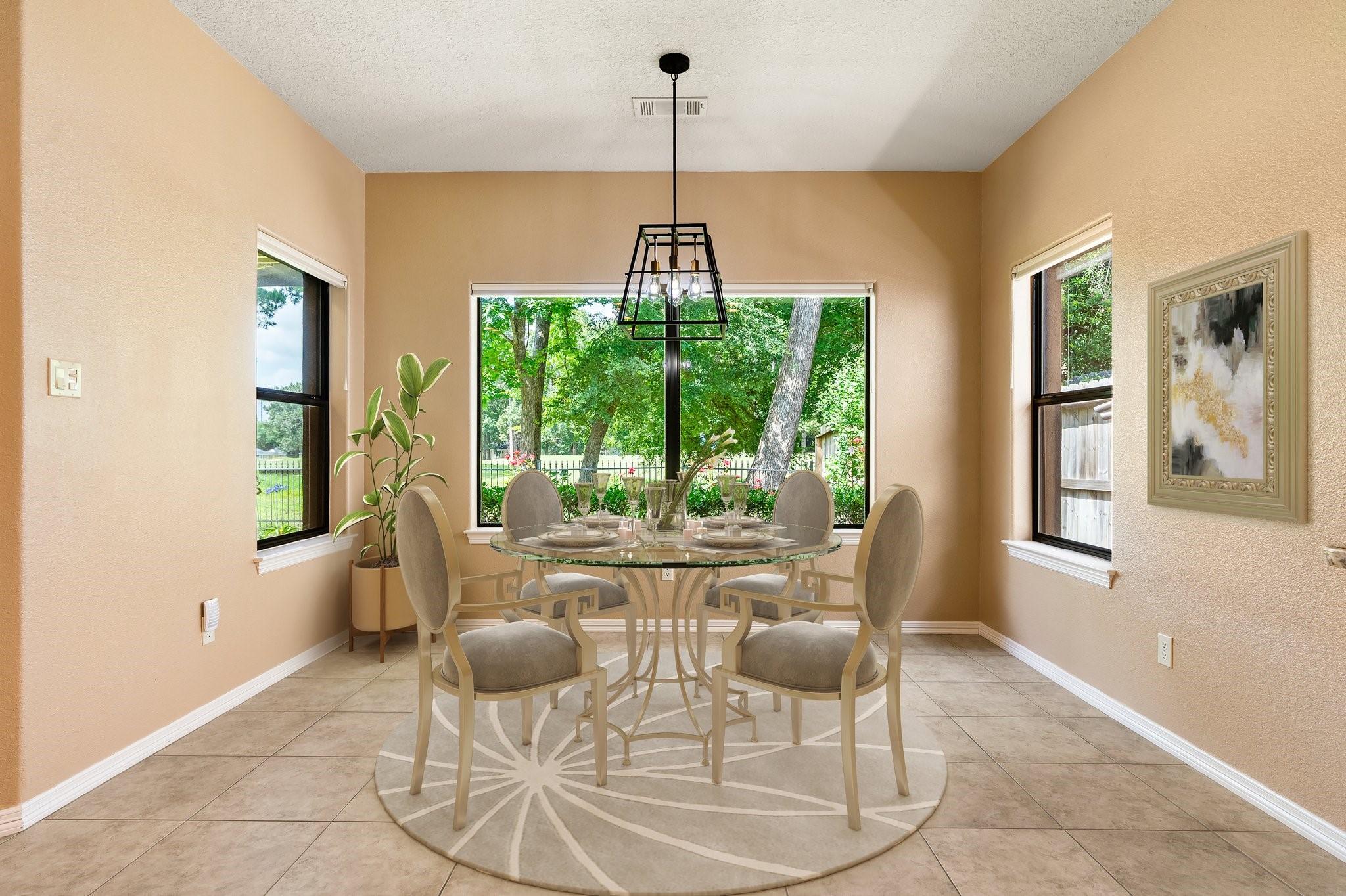 Image 3: Dining area, virtually staged.