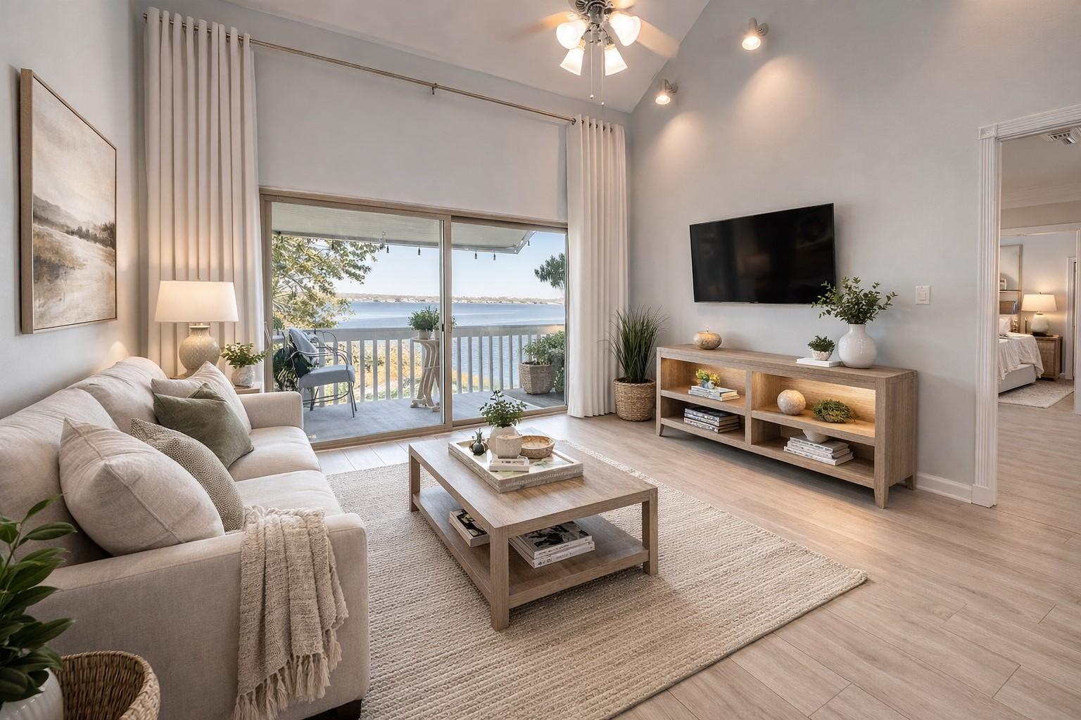 Image 1: Living Room virtually Staged