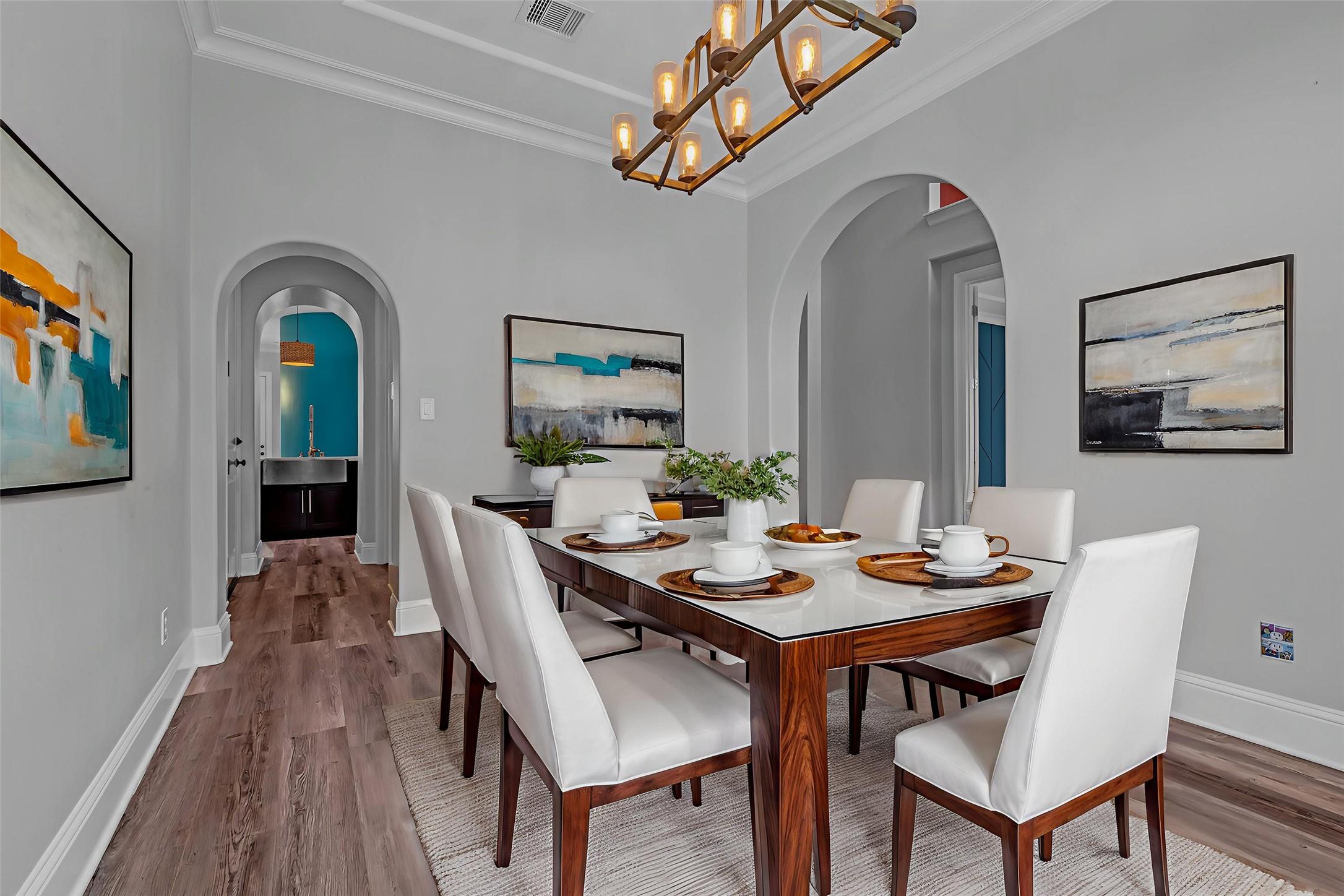 Image 4: Virtually Staged Elegant Formal Dining Room
