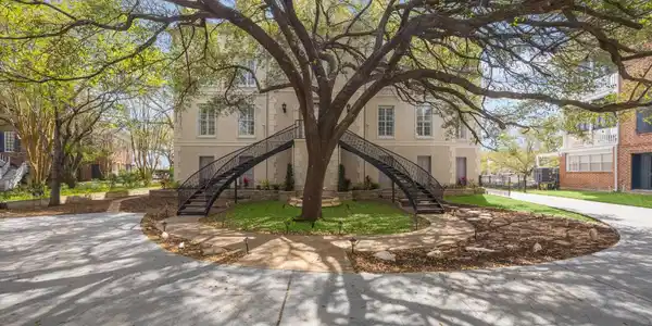 Image 4: This view shows the dual custom curved steel stair
